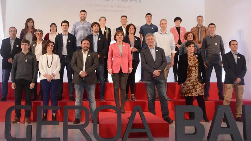 Geroa Bai presenta su lista de candidatos al Parlamento foral.