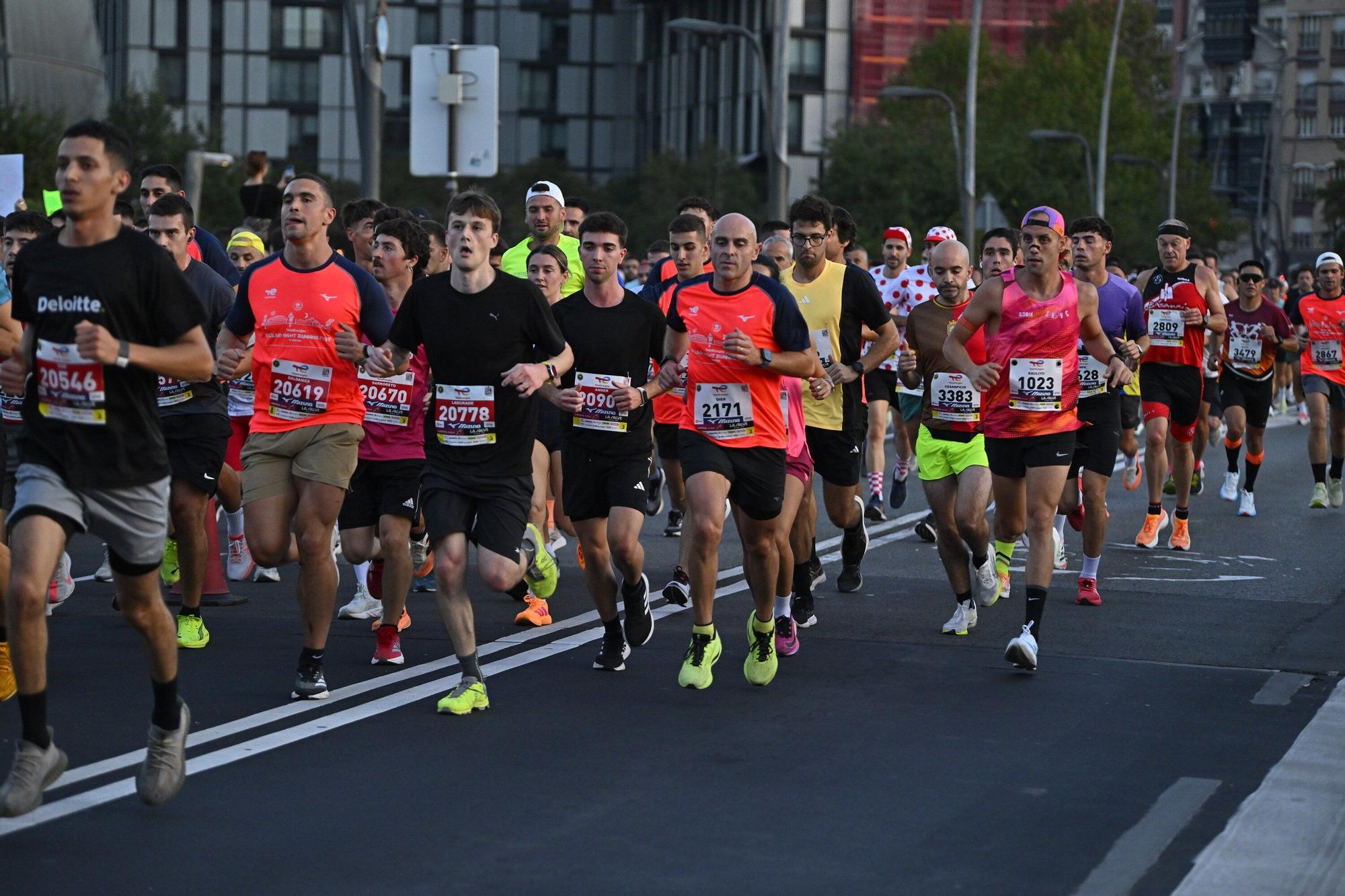 El Bilbao Night Marathon, en imágenes