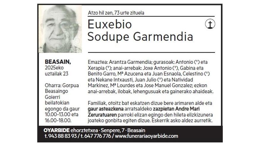 EUXEBIO SODUPE GARMENDIA