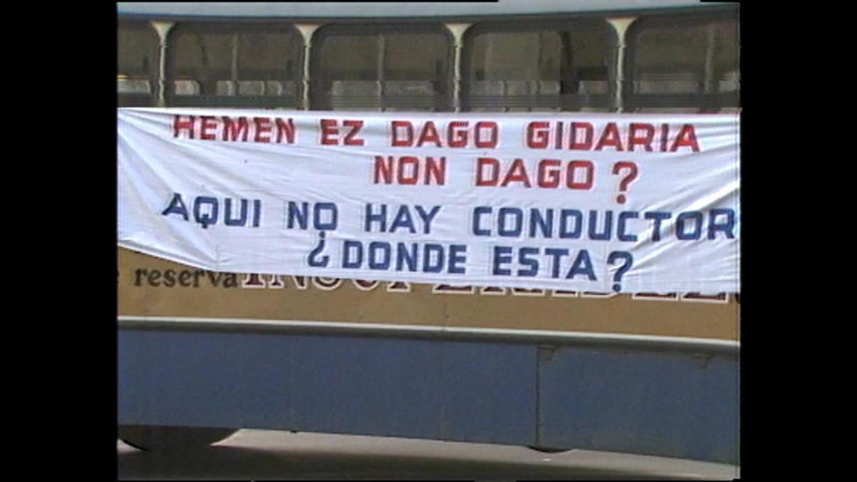 Autobús que recorrió Donostia en 1985.