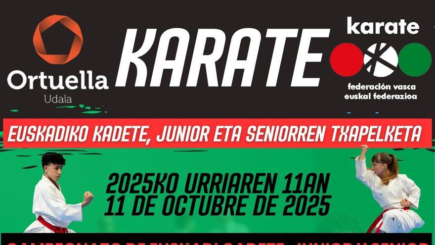 Euskadiko Karate Txapelketa jokatuko da larunbatean Ortuellan
