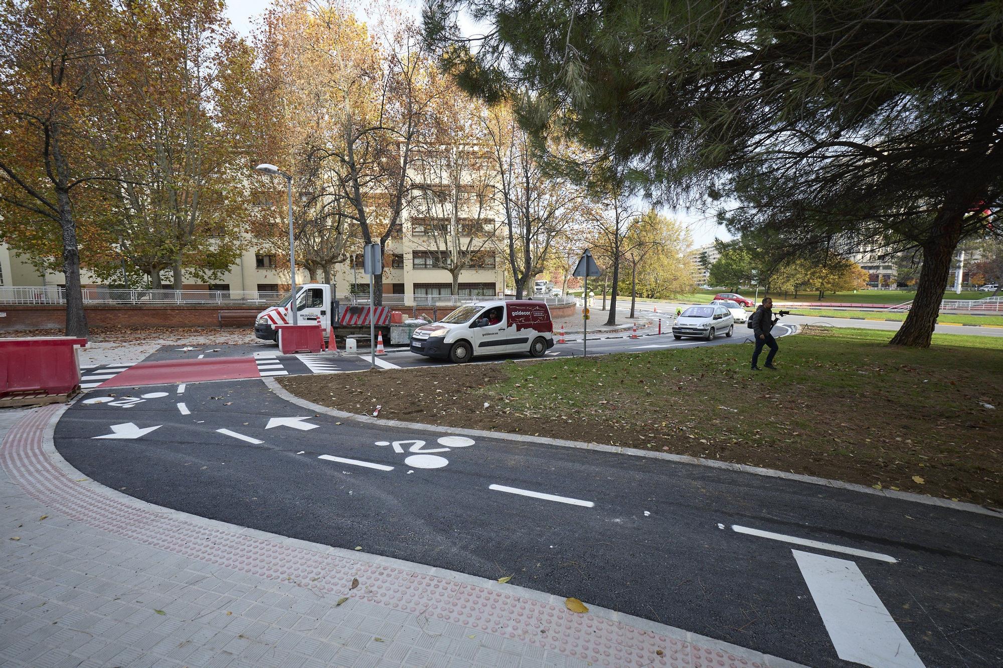 Fotos de la visita a las obras en el entorno de la plaza de los Fueros de Pamplona