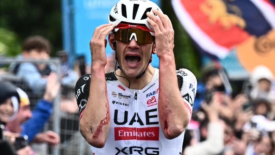 Fotos del triunfo de etapa de Igor Arrieta en el Giro de Italia (Praia a Mare - Potenza)