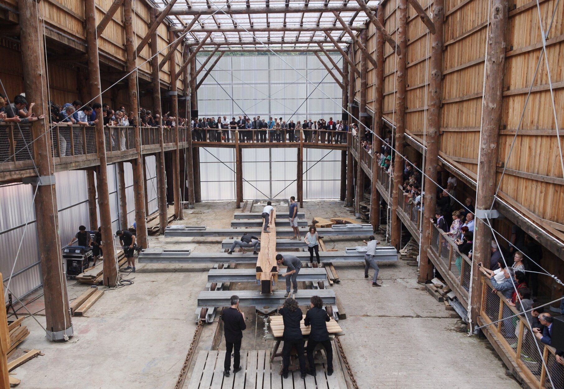 2014-6-24. Oreka TX y Kukai actuando en el acto de inicio de la construcción de la réplica de la Nao San Juan, ballenero vasco hundido en Canadá en 1565.