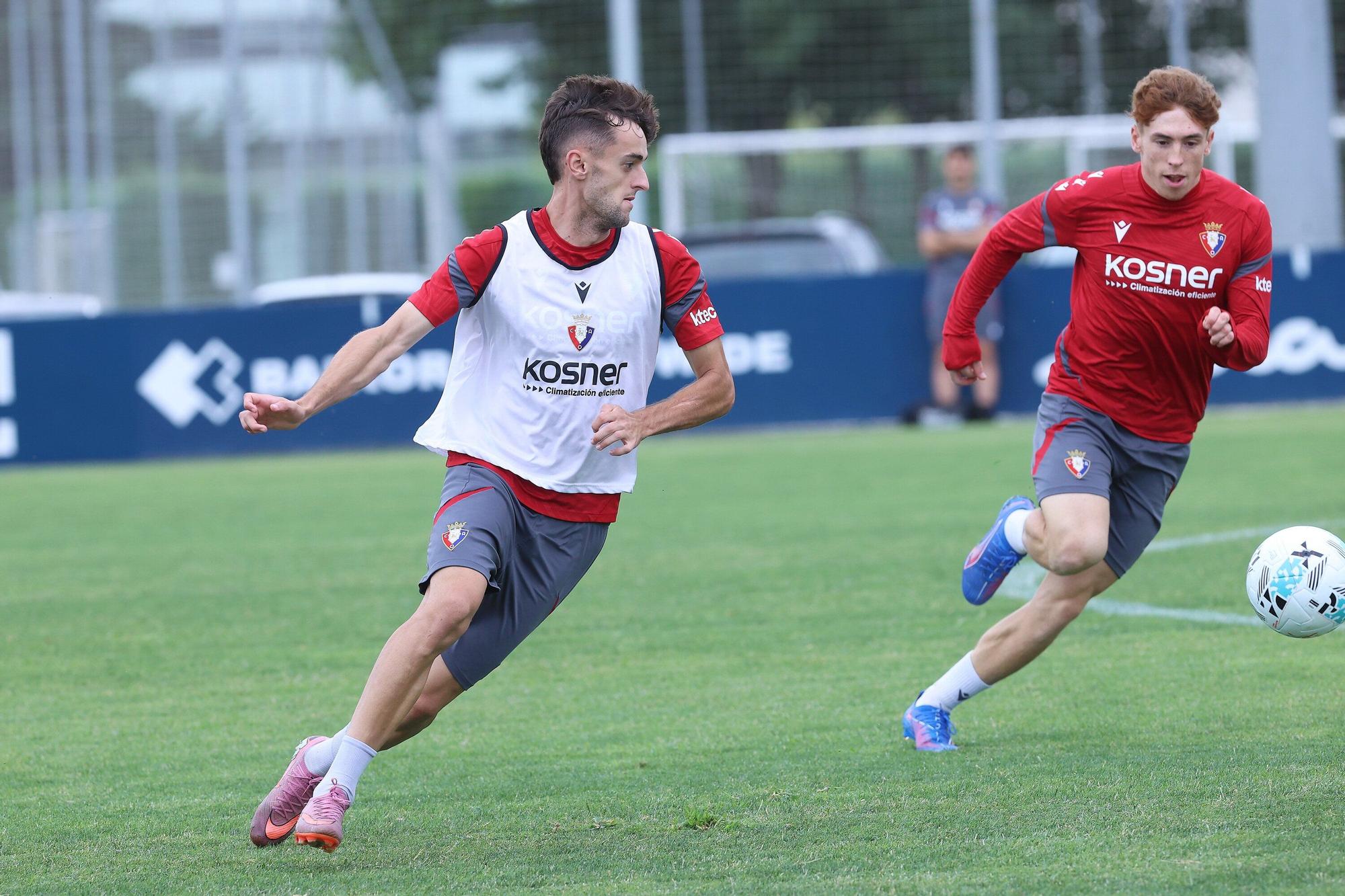 Entrenamiento de Osasuna a dos días del partido ante el Espanyol en Barcelona