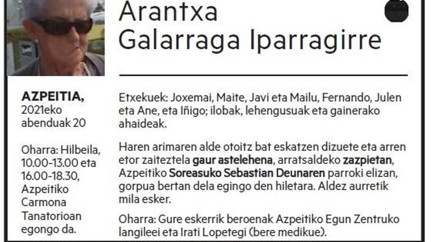 Arantxa Galarraga Iparragirre