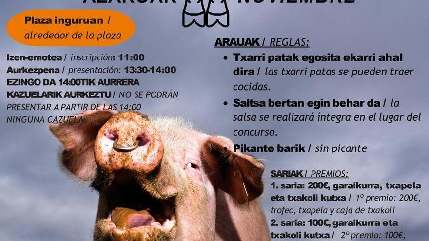Gamiz-Fika celebra San Martín con el concurso de txarri patas