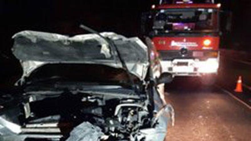 Cuatro heridos en un accidente múltiple de noche a la altura de Cordovilla