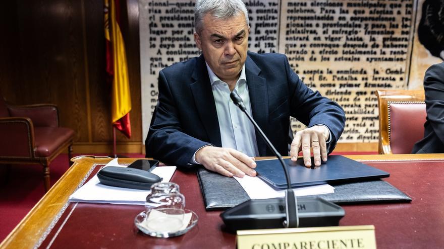 santos Cerdán en la comisión de investigación del caso Koldo en el Senado.