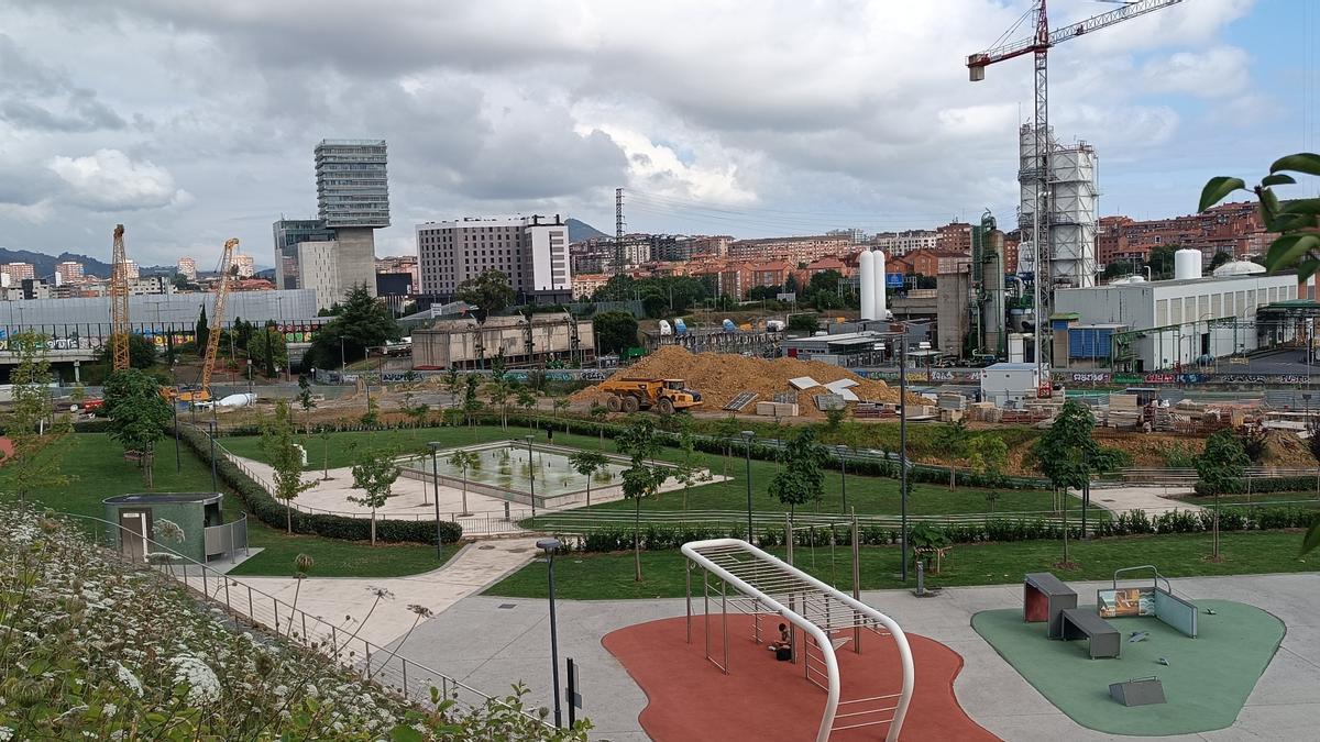Vista del barrio de Lutxana y Ansio.