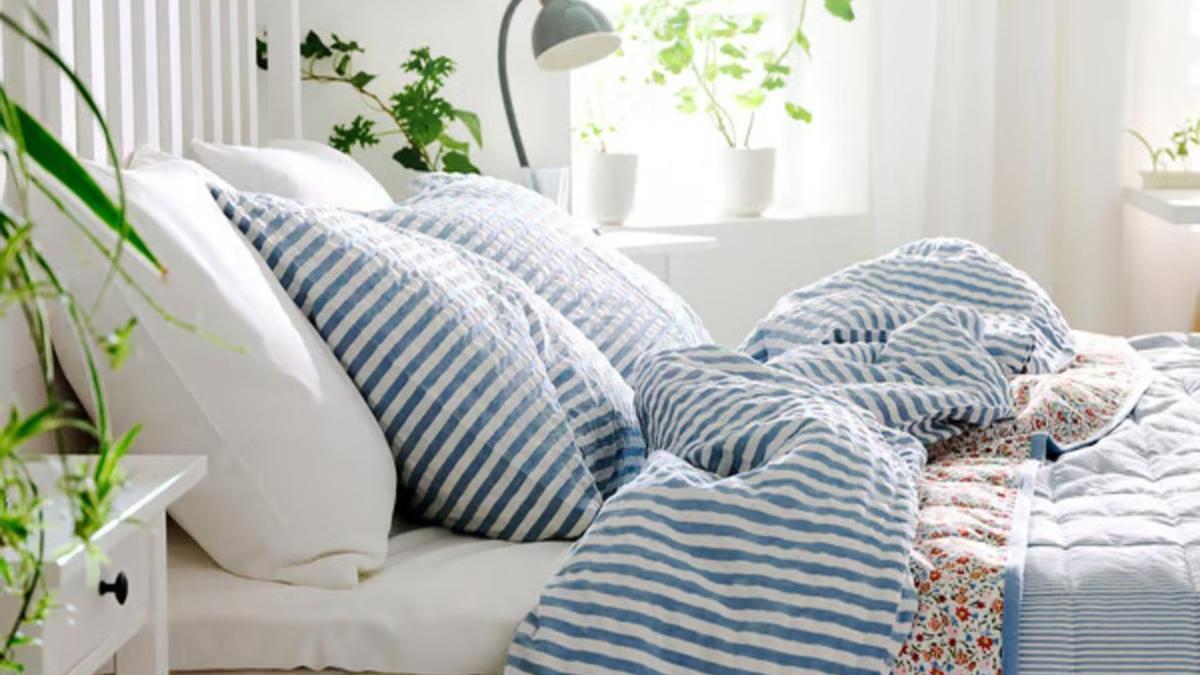 Vista de la funda nórdica Smanunneort de Ikea