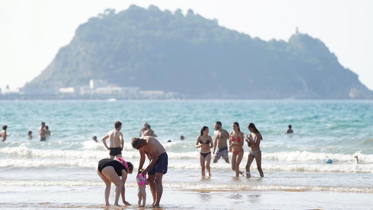 Plaza de Zarautz este verano