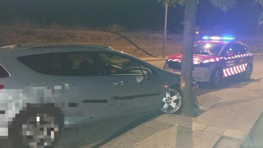 Imagen del vehículo accidentado en Cintruénigo