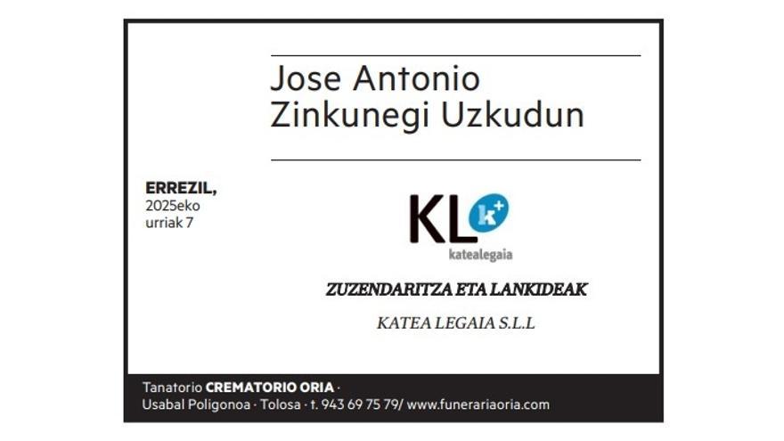Jose Antonio Zinkunegi Uzkudun