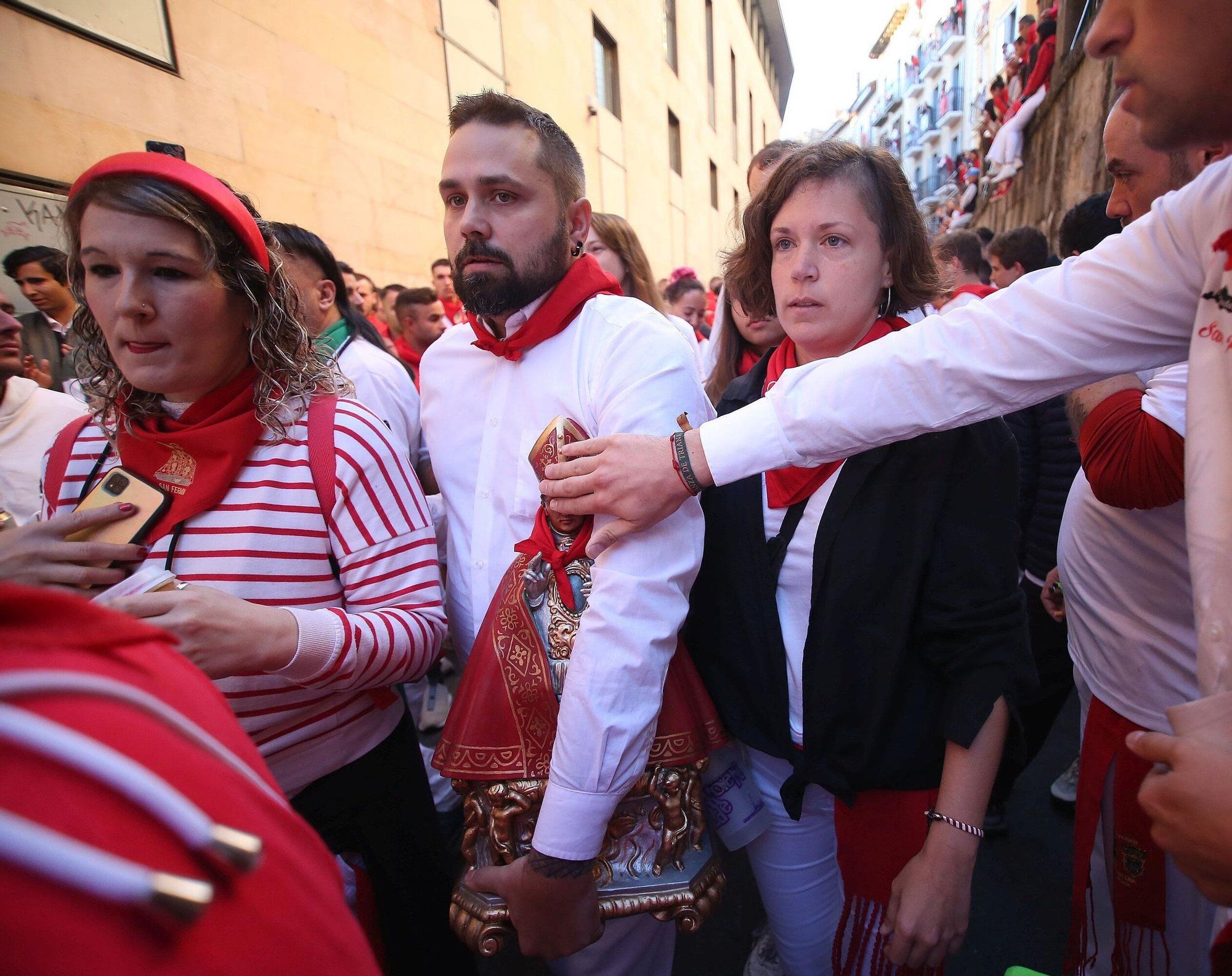 Lágrimas de emoción en la despedida de Susana Nagore en el encierro