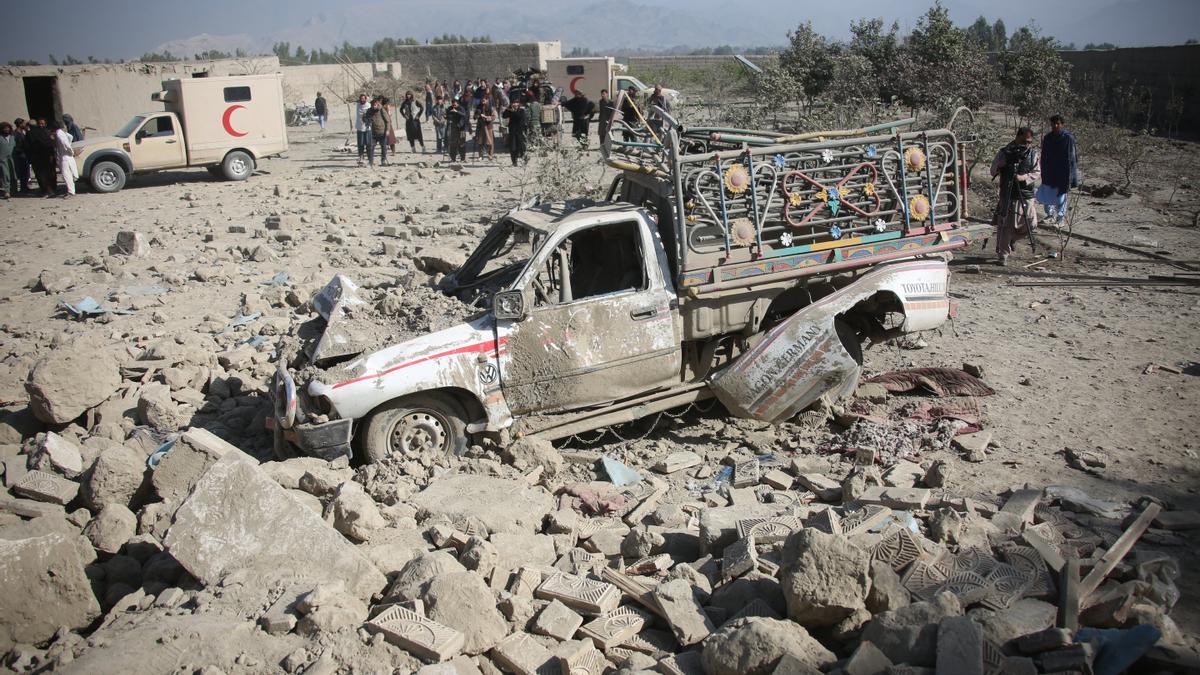 Imagen de uno de los bombardeos de Pakistán en Afganistán.