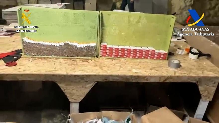 Liberan a 18 personas en fábricas de tabaco ilegal que hacían 8 millones de cigarros al día