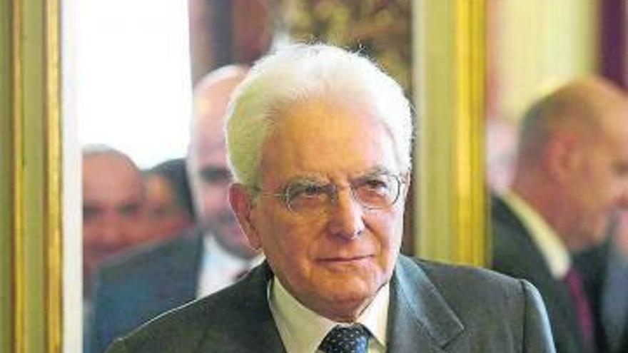 Sergio Mattarella, tras ser elegido presidente.