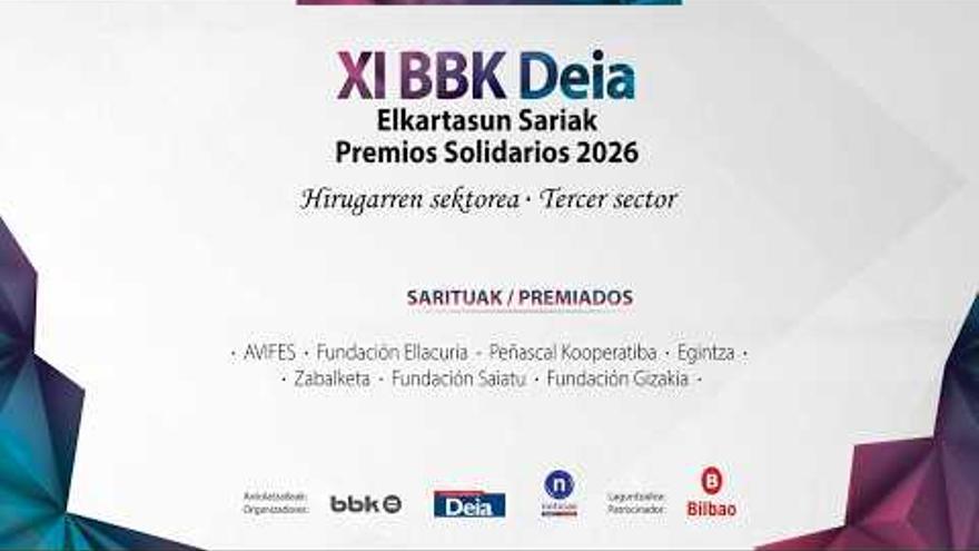 Sigue en directo la XI. Edición de BBK Deia Elkartasun Sariak