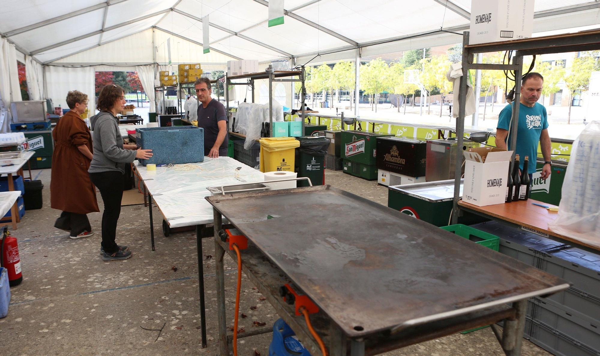 FOTOS | Preparativos del Nafarroa Oinez 2025 en Villava - Atarrabia