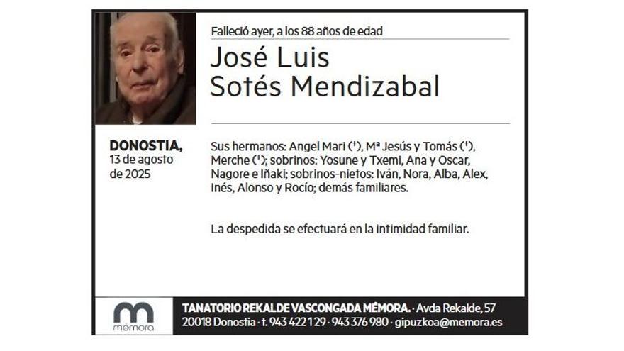 JOSE LUIS SOTES MENDIZABAL
