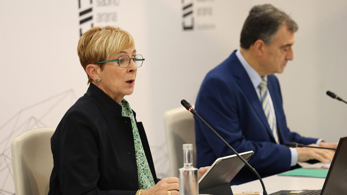 Arantxa Tapia y Aitor Esteban, en Sabino Arana Fundazioa.