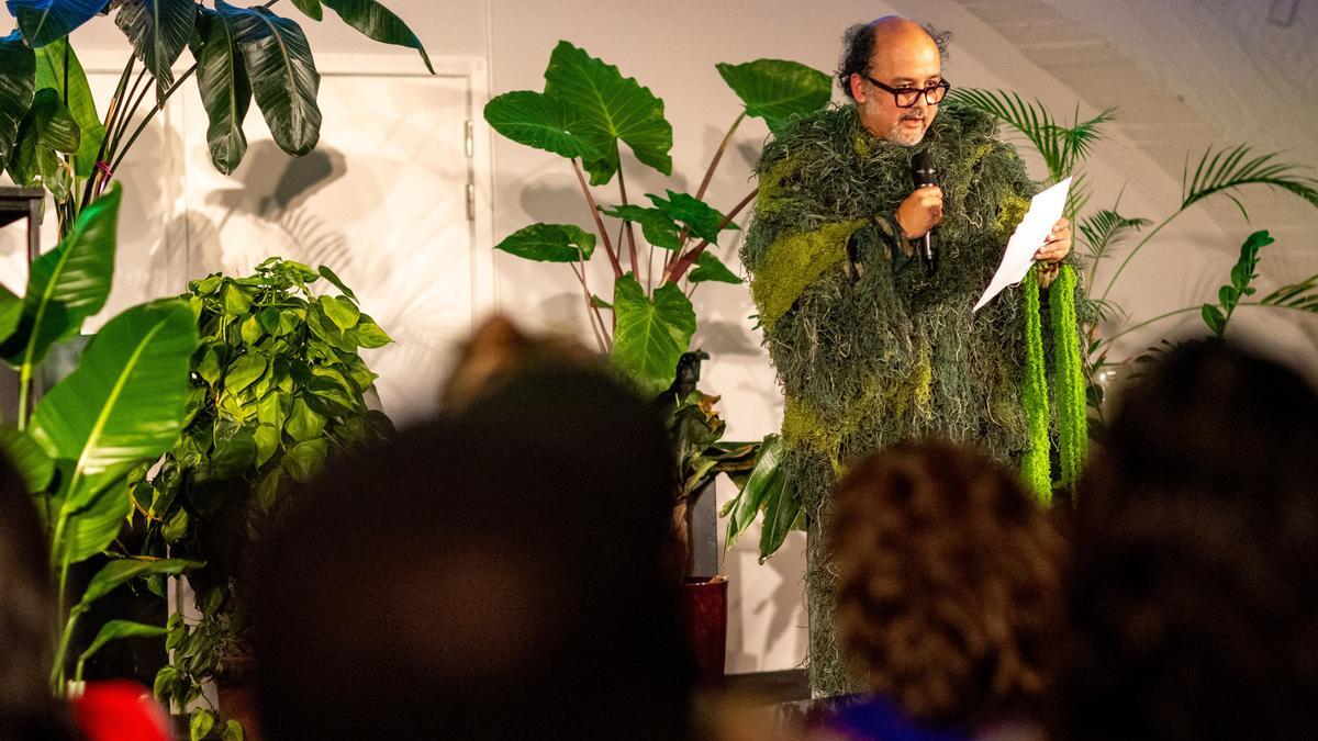 Txalo Toloza, durante su intervención en Bruselas.