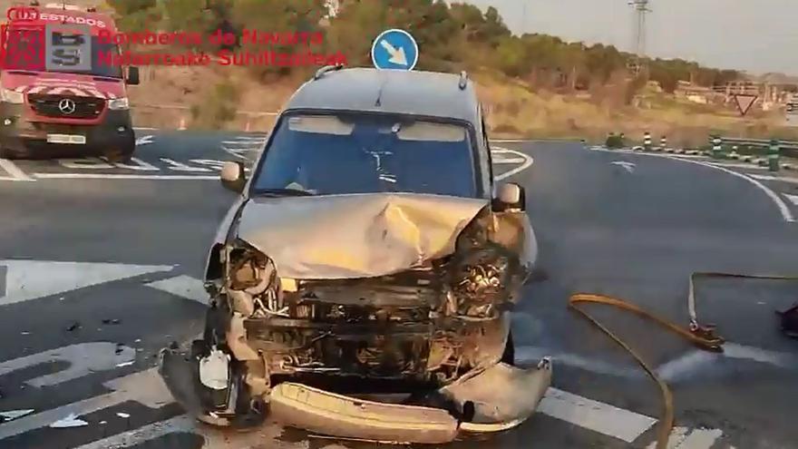 Un accidente en la N-121 en Valtierra deja un herido y un conductor imputado por consumo de drogas