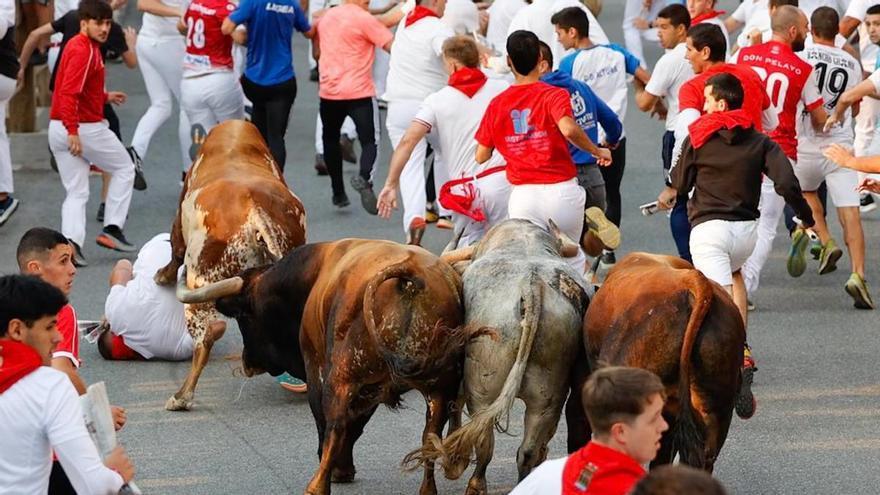 Cuatro heridos leves en el tercer encierro de las fiestas de Tafalla