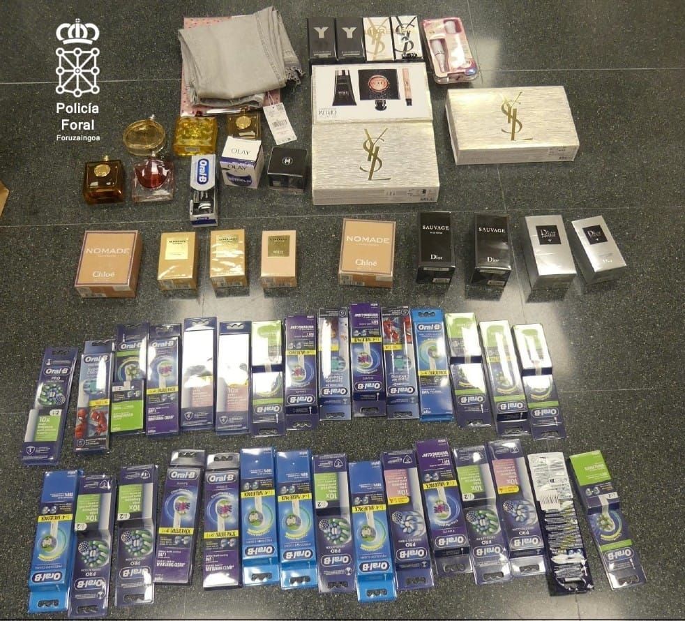 Productos incautados en Marcilla