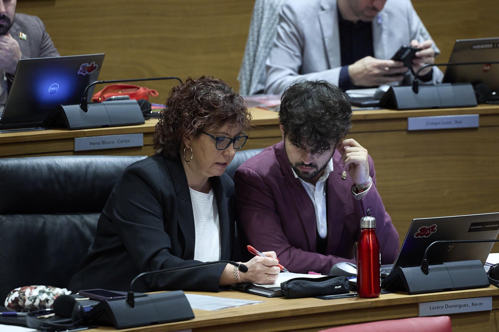 Fotos del pleno del Parlamento de Navarra (jueves 23 de octubre de 2025)