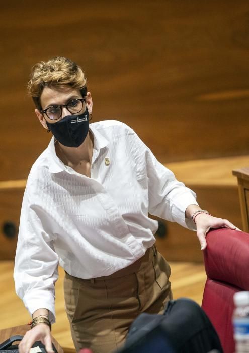 Imágenes del Parlamento de Navarra del pleno de este jueves 25 de marzo