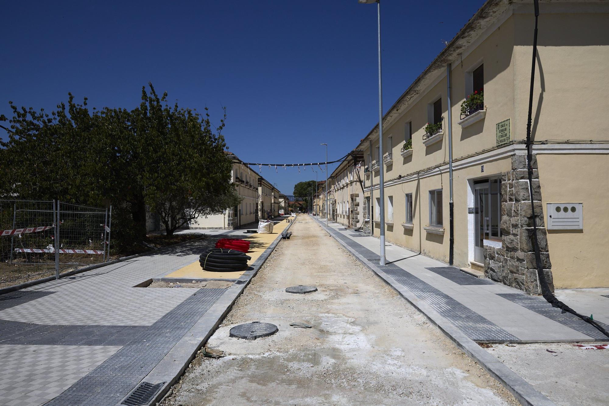 Fotos de las obras en Pamplona, que no descansa ni en verano