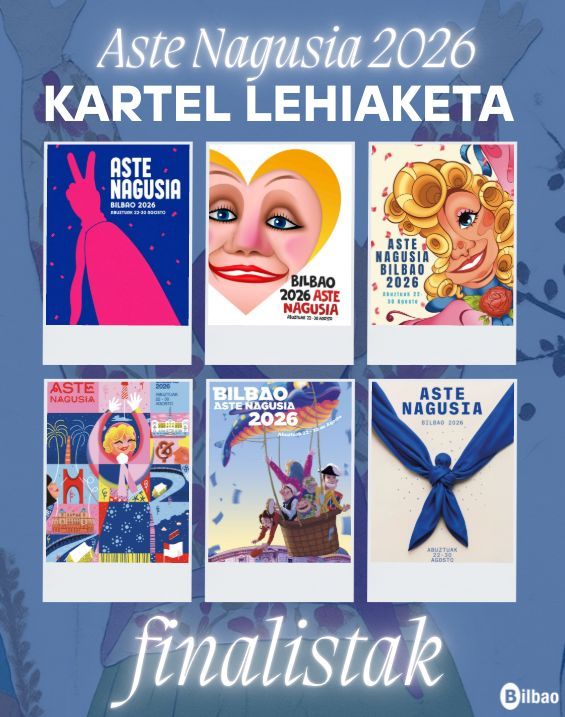 Aste Nagusiko kartel-lehiaketaren finalistak.