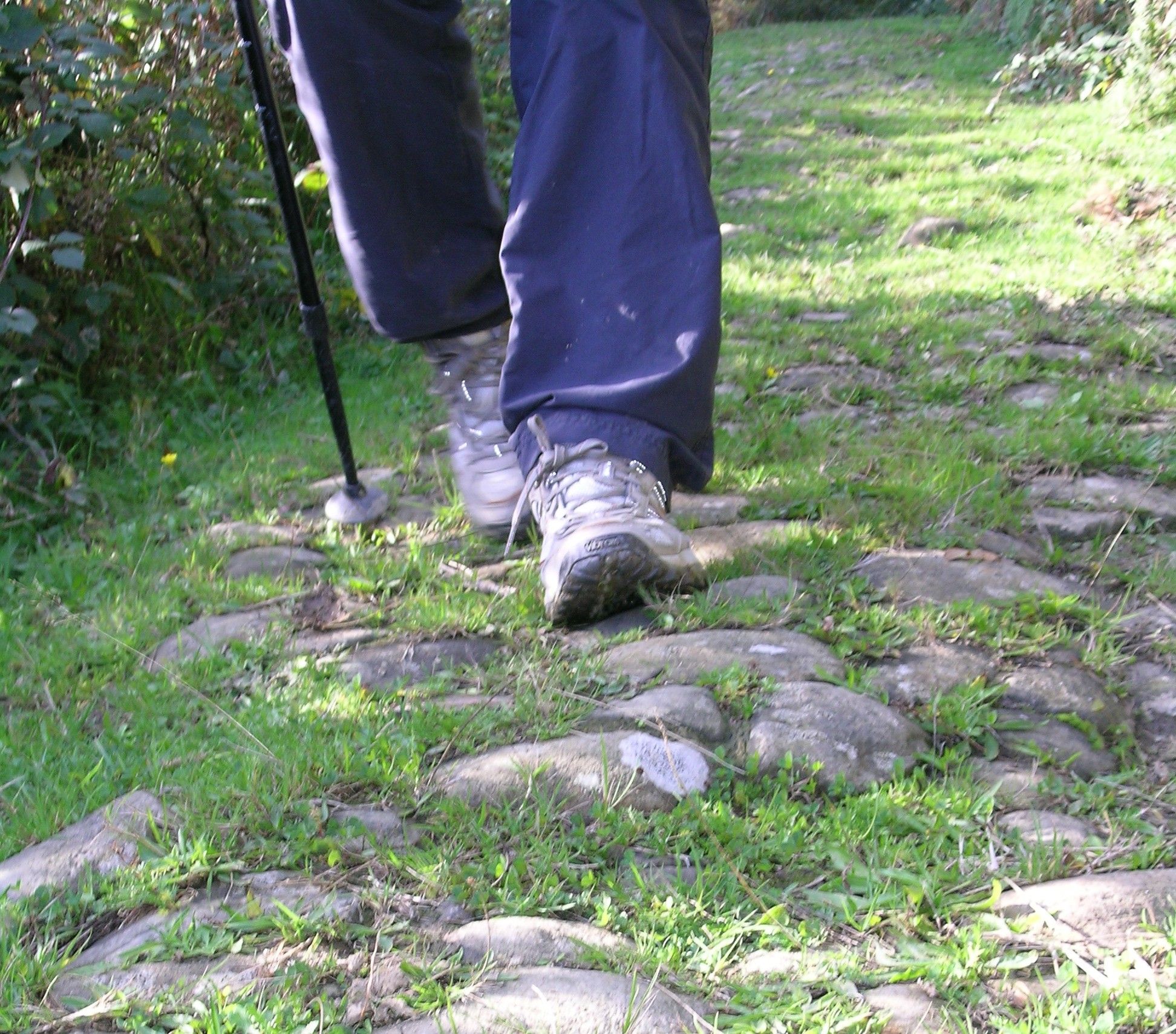 Aún se pueden pisar algunos tramos del camino real que unía Gasteiz y Bilbao