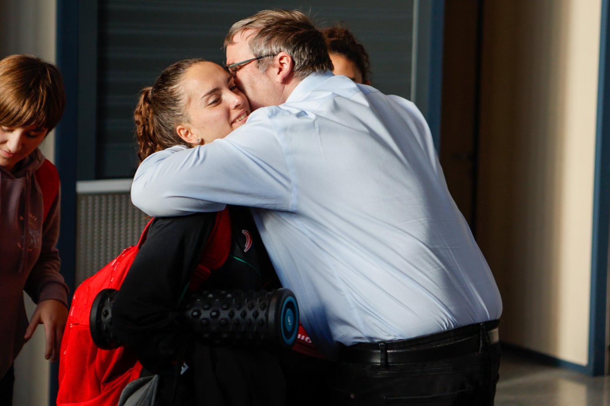 Llegada a Noáin - Pamplona de los medallistas navarros en el Mundial de frontball