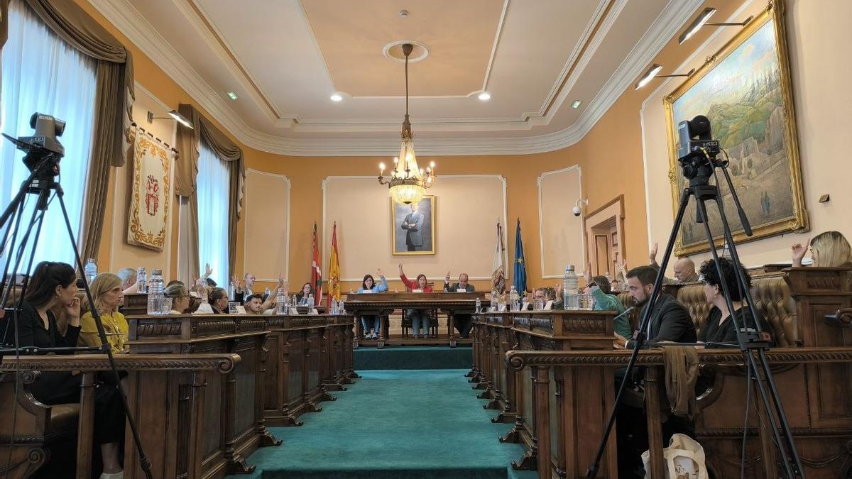 Sesión del Pleno municipal en el Ayuntamiento de Irun / Unai Macias