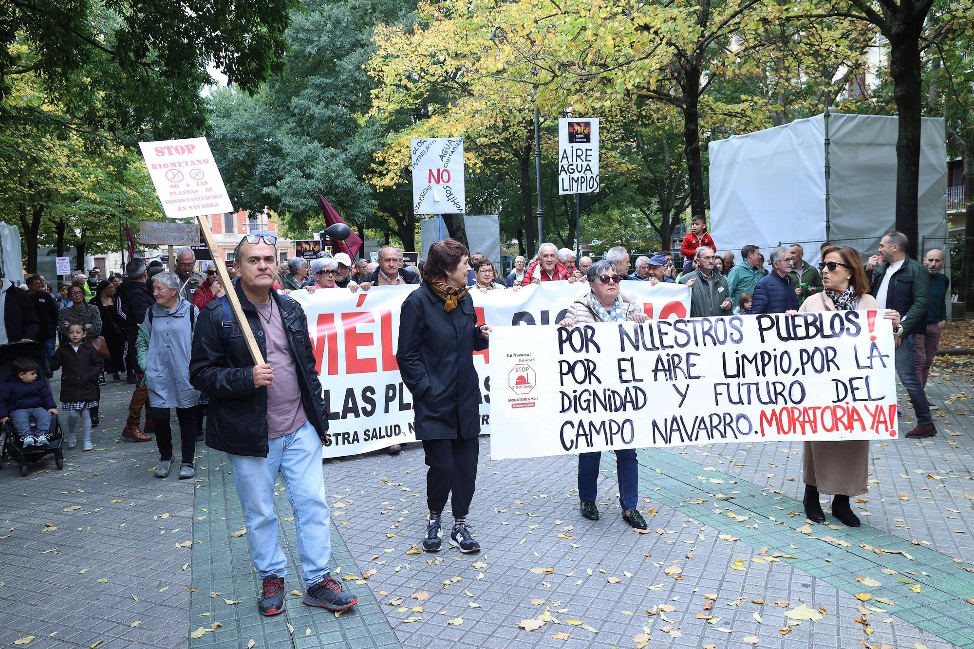 Una manifestación reclama en Pamplona una moratoria a la instalación de plantas de biometanización