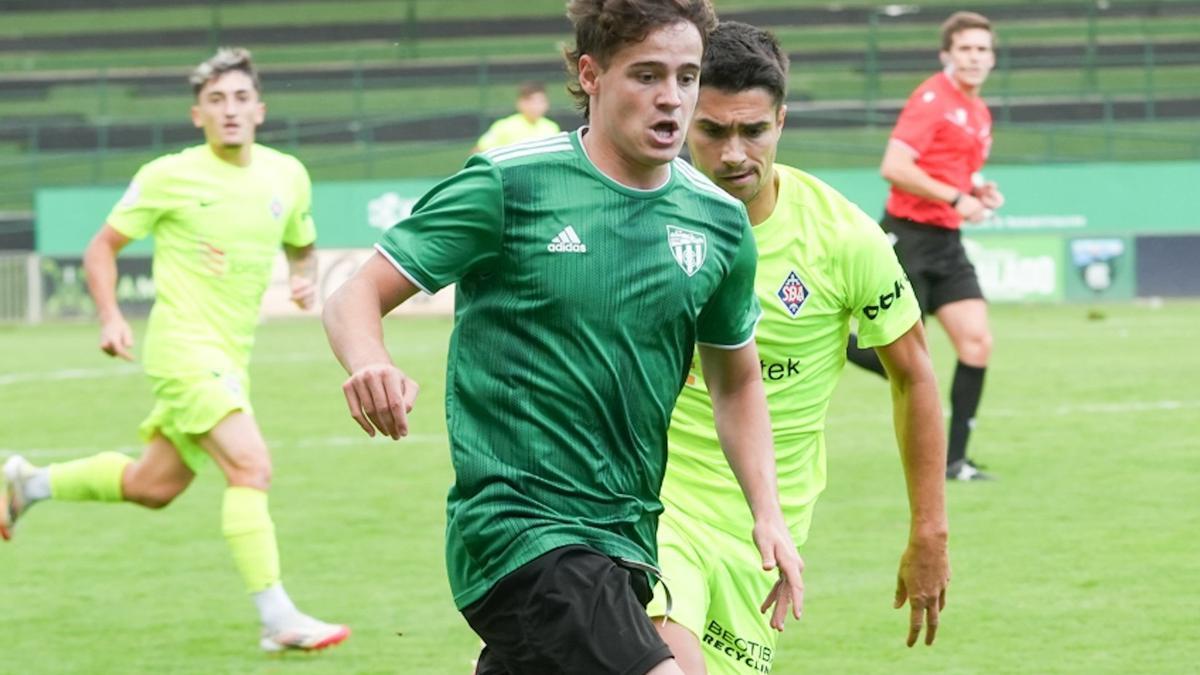 Ieltxu García, en el duelo ante el Amorebieta.