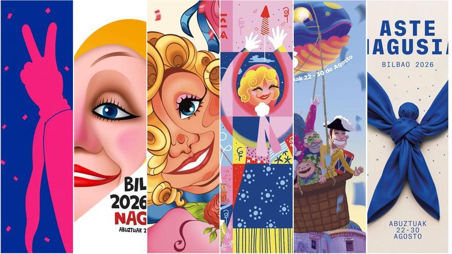 Estos son los seis carteles finalistas de Aste Nagusia en Bilbao