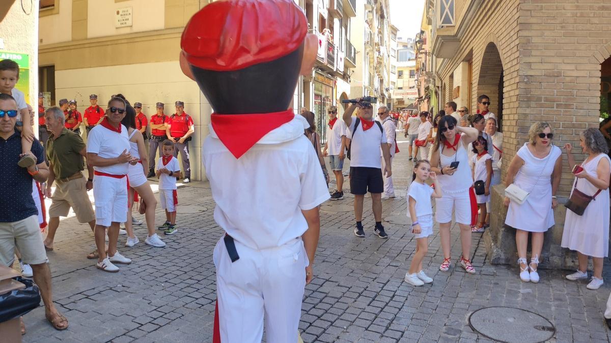 Animación callejera en las fiestas de Estella-Lizarra de 2024