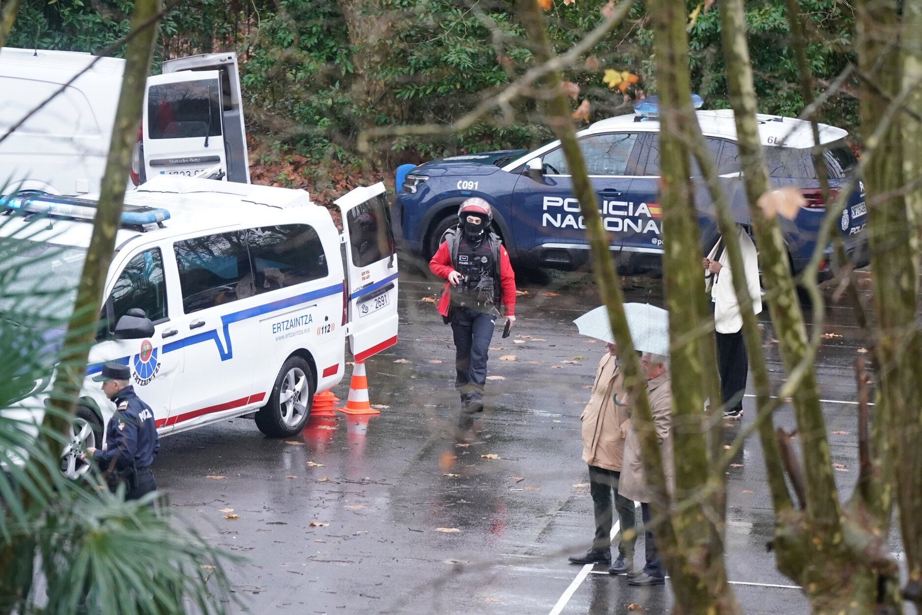 Desalojo del instituto de Martutene