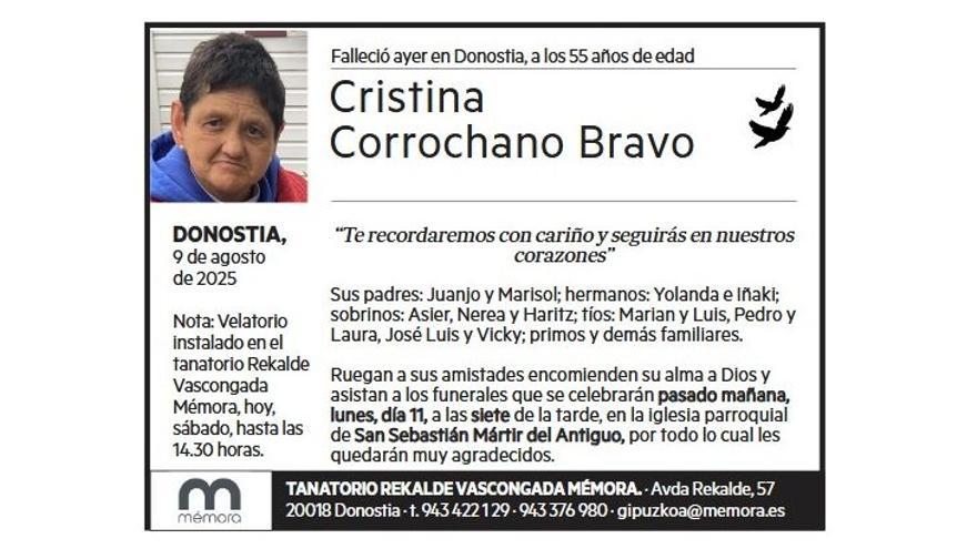 CRISTINA CORROCHANO BRAVO