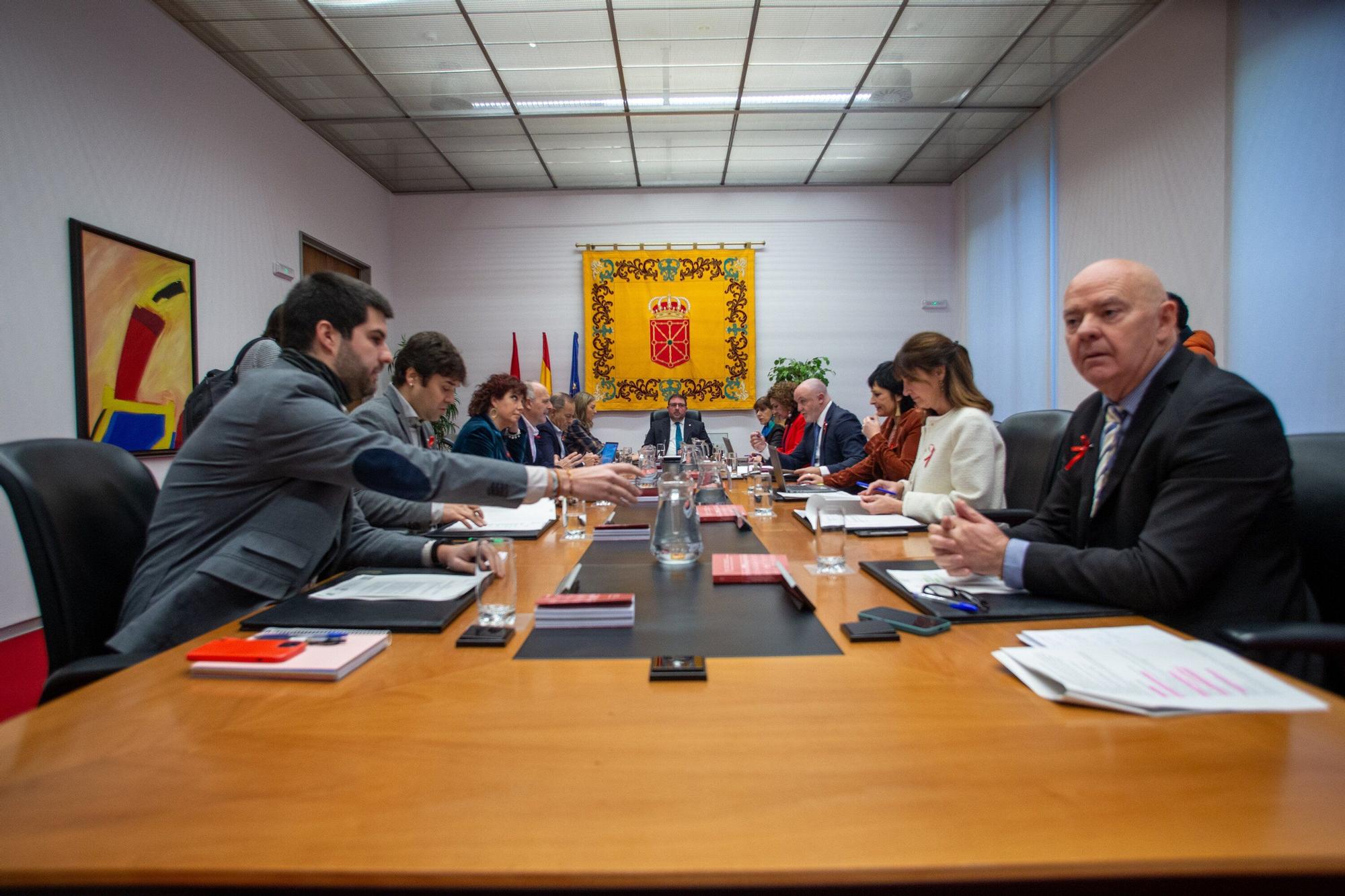Fotos de la Mesa y Junta de Portavoces del Parlamento de Navarra