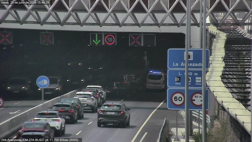 Tres kilómetros de retenciones en La Avanzada dirección Getxo
