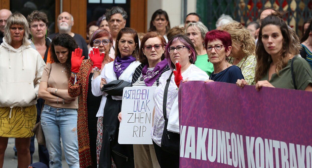 Protesta feminista contra el “sistema patriarcal” en Pamplona