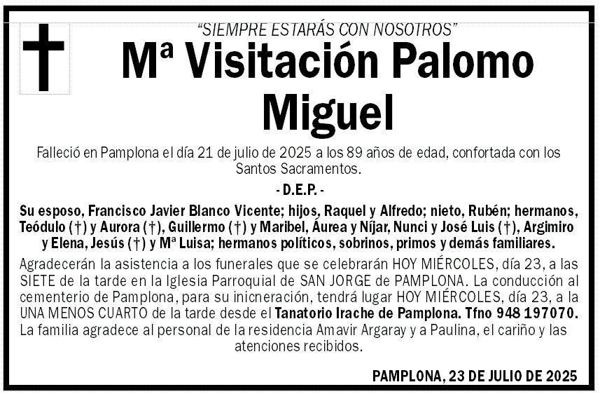 Mª Visitación Palomo Miguel