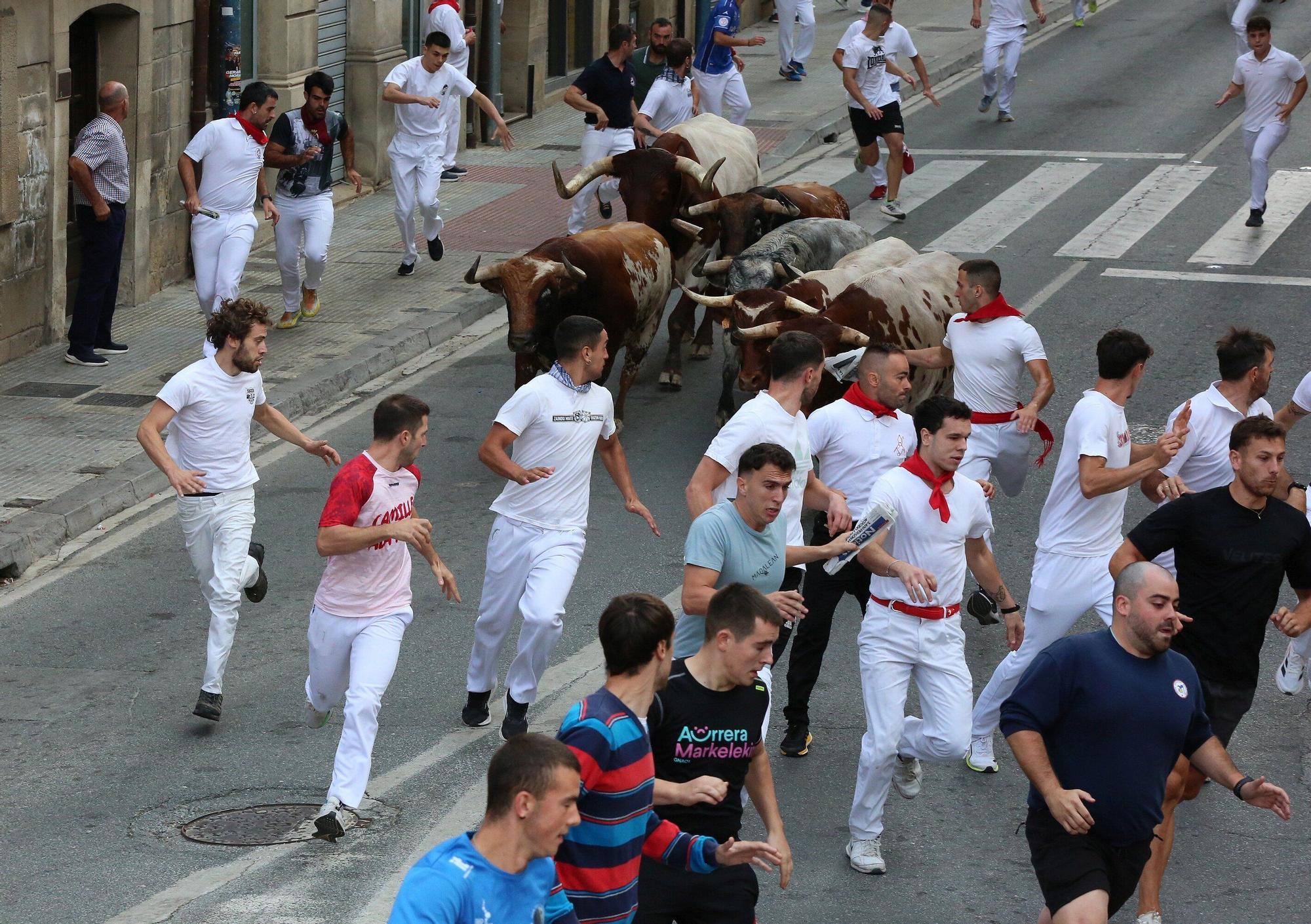 Fotos del tercer encierro de fiestas de Tafalla 2025
