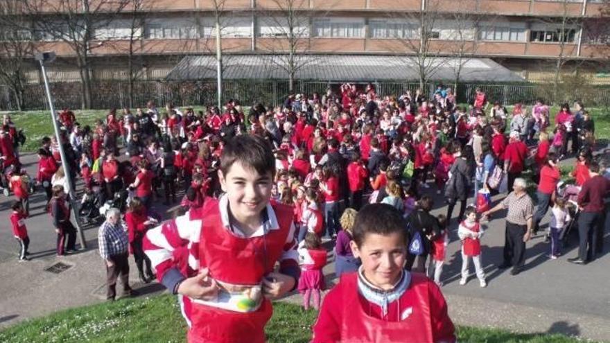 Alumnos del colegio Bizkotxalde