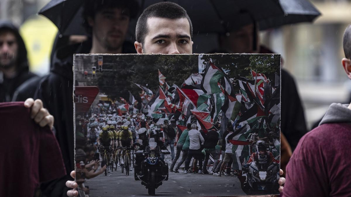 Concentración de la Plataforma Palestinarekin Elkartasuna.